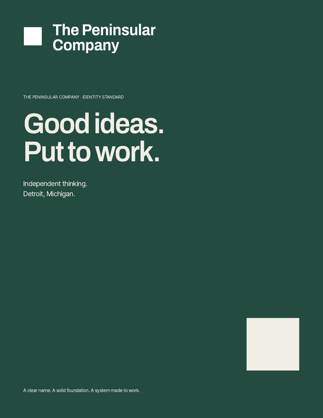 The Peninsular Company identity standard cover