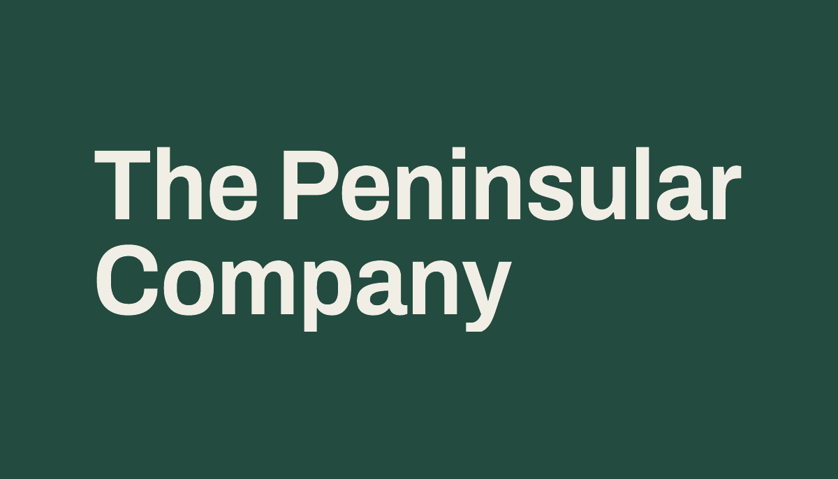 Pine business card reverse with the company wordmark